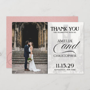 Roze New York City Passport Bedankkaart