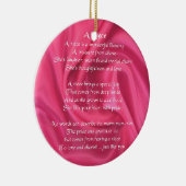 Roze - Niece Poem Keramisch Ornament (Rechts)
