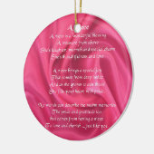 Roze - Niece Poem Keramisch Ornament (Links)