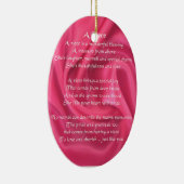 Roze - Niece Poem Keramisch Ornament (Rechts)
