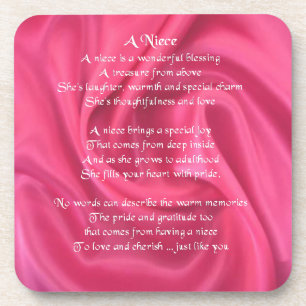 Roze - Niece Poem Onderzetter