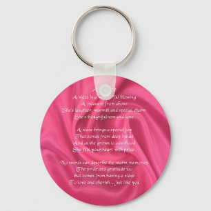 Roze - Niece Poem Sleutelhanger