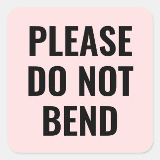 Roze niet buigen trendy eenvoudige moderne zaken vierkante sticker