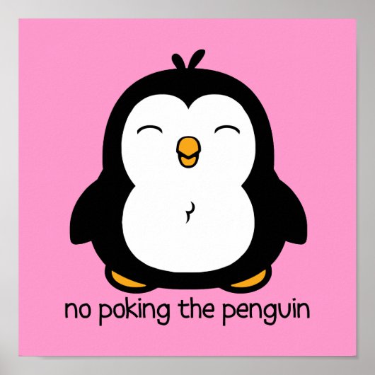 Roze niet om de pinguïn te pillen poster (Voorkant)