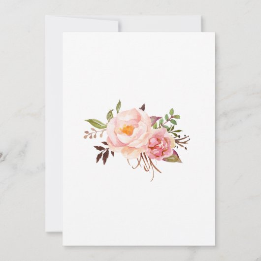 Roze, niets Fancy Net Love Elopement Uitnodiging (Achterkant)