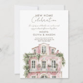 Roze nieuw huis viering Housewarming Kaart (Voorkant)