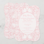 Roze Nieuw-Zeelandse stammenDesign Baby shower Kaart (Voorkant / Achterkant)