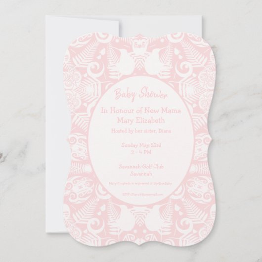 Roze Nieuw-Zeelandse stammenDesign Baby shower Kaart (Voorkant)