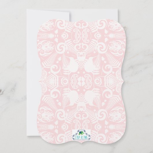 Roze Nieuw-Zeelandse stammenDesign Baby shower Kaart (Achterkant)