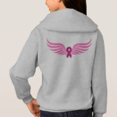 Roze nieuwe Hope Breast Cancer Awareness Hoodie (Achterkant)
