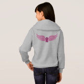 Roze nieuwe Hope Breast Cancer Awareness Hoodie (Achterkant volledig)