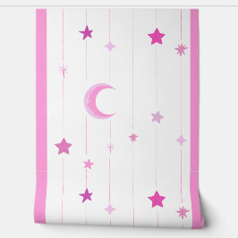 Roze Night Sky Wallpaper Behang