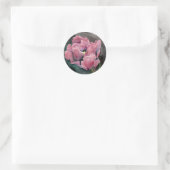 Roze NIght Tulip Envelop Bruiloft Seal Ronde Sticker (Tas)