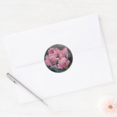 Roze NIght Tulip Envelop Bruiloft Seal Ronde Sticker (Envelop)