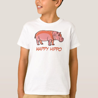 Roze nijlpaard kinder T-shirt – Schattig en speels