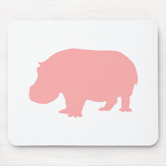 Roze Nijlpaard Muismat (Voorkant)