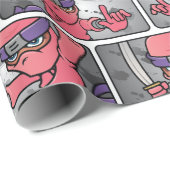Roze Ninja Cadeaupapier (Rol Hoek)