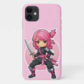 roze ninja meisje Case-Mate iPhone case (Achterkant)