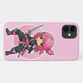 roze ninja meisje Case-Mate iPhone case (Achterkant (horizontaal))