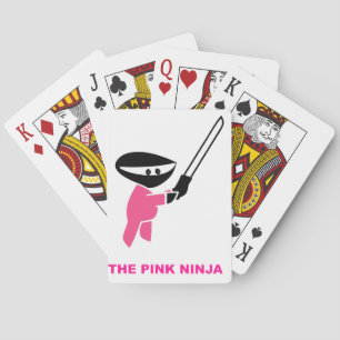 Roze Ninja met zwaard Speelkaarten
