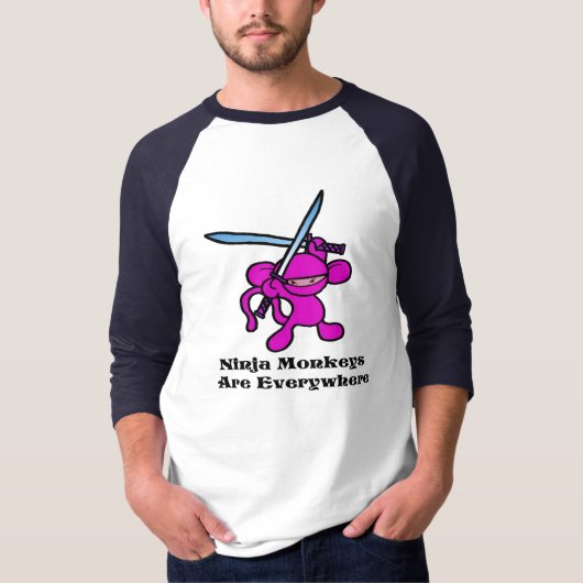 Roze Ninja OverHead T-shirt (Voorkant)