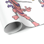 Roze Ninja Pattern Cadeaupapier (Rol Hoek)
