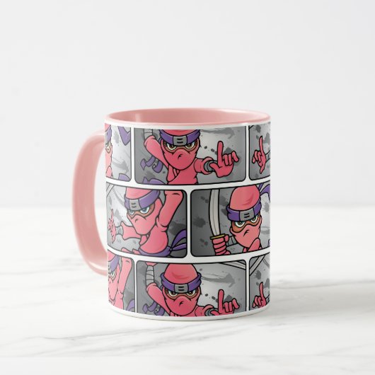 Roze Ninjas Mok (Voorkant links)