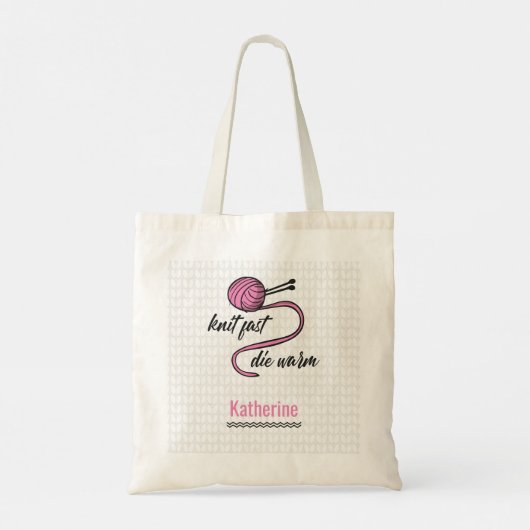 Roze nit Fast, Die Warm Tote Bag (Achterkant)