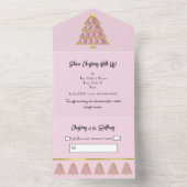 Roze Noel All in One Christmas Event Uitnodiging (Binnen)