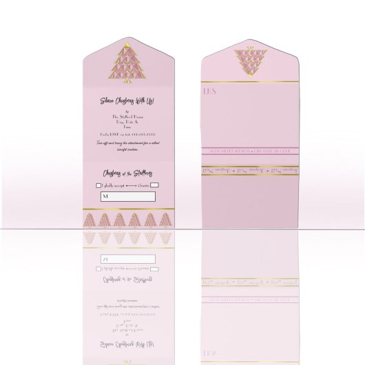 Roze Noel All in One Christmas Event Uitnodiging