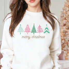 ROZE NOEL Boho Kerstboom Vrolijk kerstfeest Schatt Trui