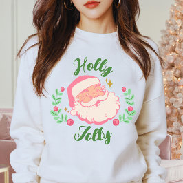 ROZE NOEL Custom  Santa Christmas Holly Joy Trui
