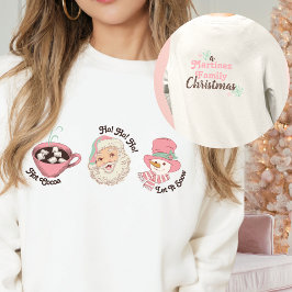 ROZE NOEL Custom Vintage Kerstmis Santa Familie Trui