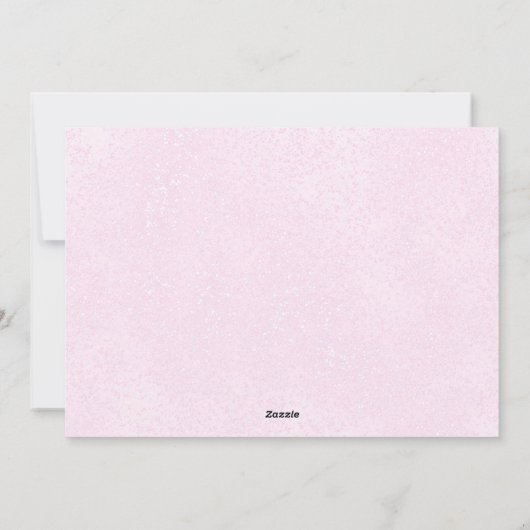 Roze Noel Foto Kerst Kaart (Achterkant)