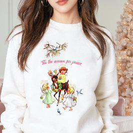 ROZE NOEL Xmas Rendier Angel Aangepaste Tekst Trui