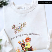 ROZE NOEL  Xmas Rendier Angel Aangepaste Tekst Trui