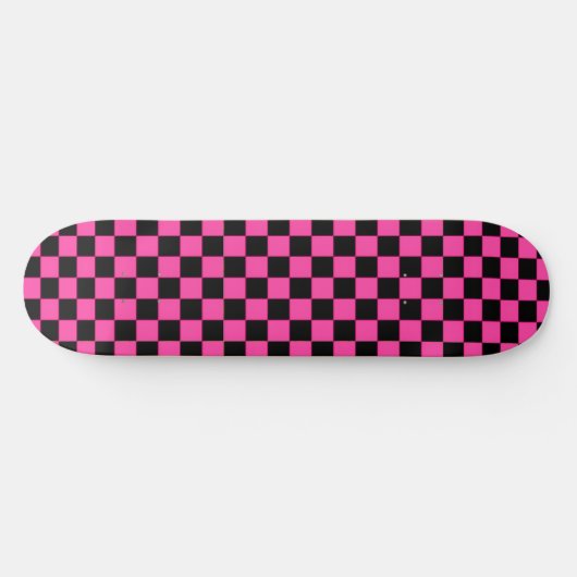 Roze Noir Checkerboard Skateboard Deck (Horizontaal)