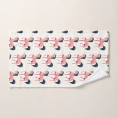 Roze Noordse Eenhoorn met Zwarte Mane Bad Handdoek (Handdoek)