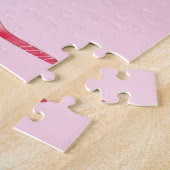 Roze Noordse Eenhoorn met Zwarte Mane Legpuzzel (Zijkant)