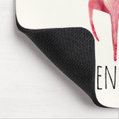 Roze Noordse Eenhoorn met Zwarte Mane Muismat (Hoek)