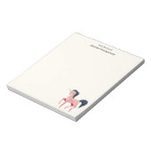 Roze Noordse Eenhoorn met Zwarte Mane Notitieblok (Linkerzijde)