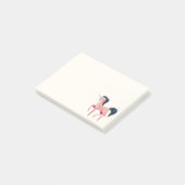 Roze Noordse Eenhoorn met Zwarte Mane Post-it® Notes (Schuin)