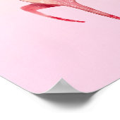 Roze Noordse Eenhoorn met Zwarte Mane Poster (Hoek)