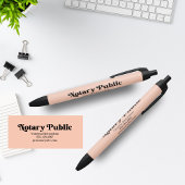 Roze  Notaris Openbaar Promotiebedrijf Zwarte Inkt Pen