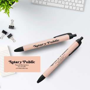 Roze  Notaris Openbaar Promotiebedrijf Zwarte Inkt Pen