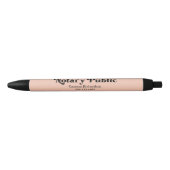 Roze Notaris Openbaar Promotiebedrijf Zwarte Inkt Pen (Voorkant)