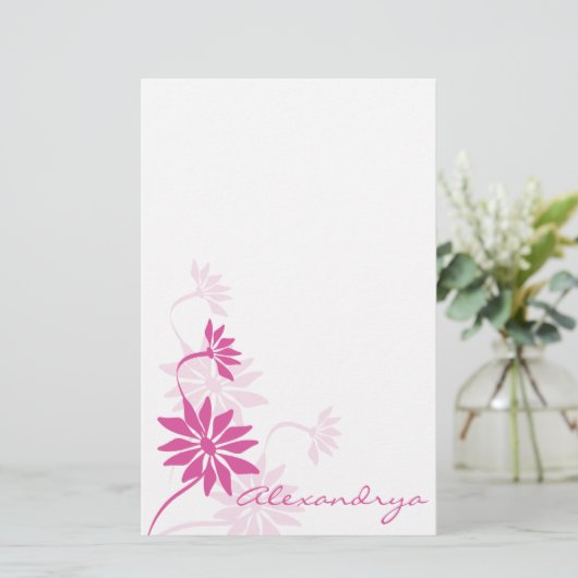  roze notebook briefpapier (Staand voorkant)