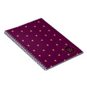 Roze notebook met gouden accenten en houndstooth-p notitieboek (Rechterzijde)