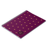 Roze notebook met gouden accenten en houndstooth-p notitieboek (Linkerzijde)