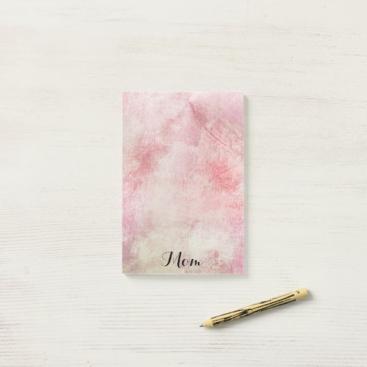Roze noten post-it® notes (Op bureau)